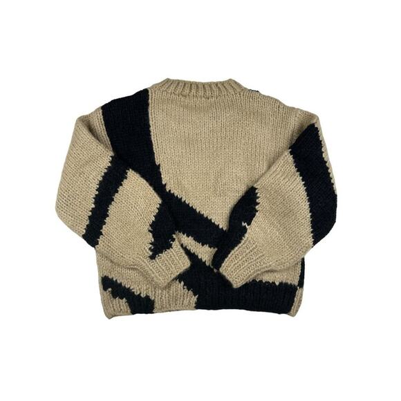 The Wolf Gang Palermo Chunky Knit Sweater in Black Wave - Picture 5 of 6
